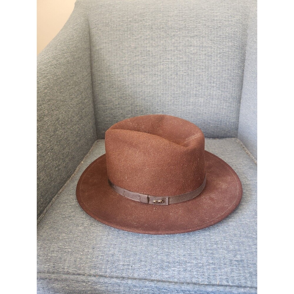 Country Gentleman "Wilton" 100% Wool Brown Fedora Hat Size L